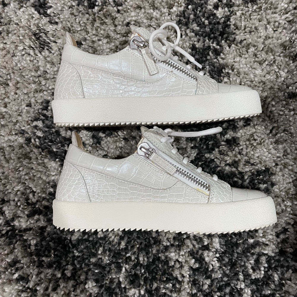 Giuseppe Zanotti Pearl Snakeskin Sneakers